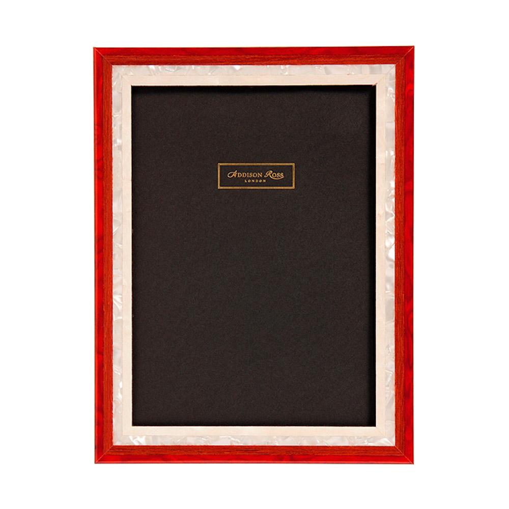 Addison Ross Ltd MARQUETRY PICTURE FRAME Subhead: Red Wood Veneer & Mother Of Pearl Frames
