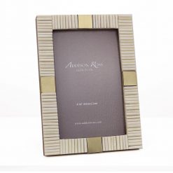 Addison Ross Ltd Frames White Striped Bone 4 X 6 Photo Frame