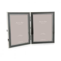 Addison Ross Ltd Silver Trim, Double Chiffon Enamel Picture Frame Frames