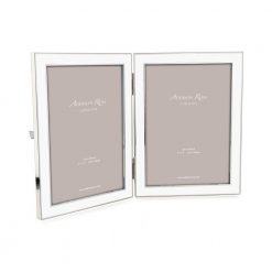 Addison Ross Ltd White Enamel & Silver Double Frame Frames