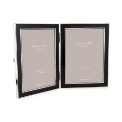 Addison Ross Ltd Black Enamel & Silver Double Frame
