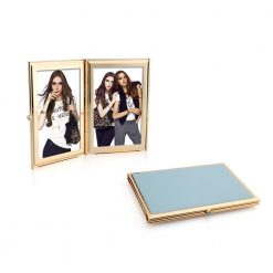 Addison Ross Ltd Powder Blue & Gold Travel Frame Frames