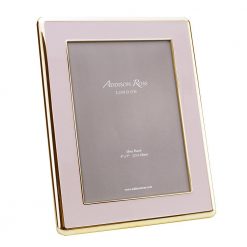Addison Ross Ltd Frames Wide, Curved Enamel Frame: Pale Pink & Gold
