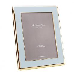 Addison Ross Ltd Frames Wide, Curved Enamel Frame: Powder Blue & Gold