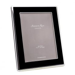 Addison Ross Ltd Wide, Curved Enamel Frame: Black & Silver Frames