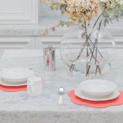 Addison Ross Ltd UK Coral Pink Lacquer Placemats – Set Of 4 - Limited Edition Homeware