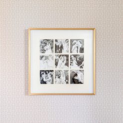 Addison Ross Ltd Nine Aperture Brushed Gold Wall Hanging Frame