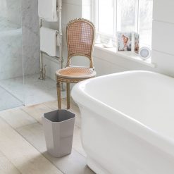 Addison Ross Ltd UK Octagonal Lacquer Bin – Chiffon Grey Homeware