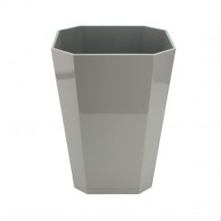 Addison Ross Ltd UK Octagonal Lacquer Bin – Chiffon Grey Homeware
