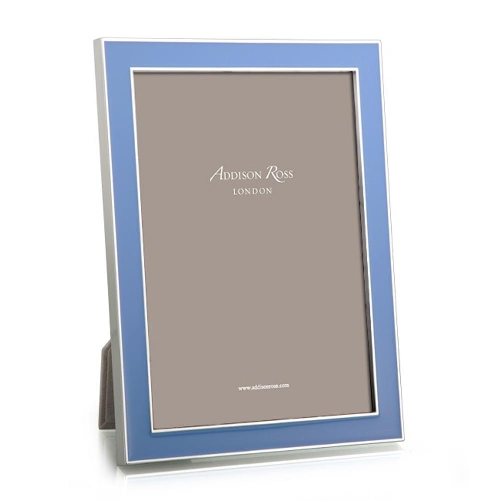 Addison Ross Ltd Silver Trim, Periwinkle Blue Enamel Picture Frame Frames