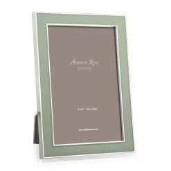 Addison Ross Ltd Silver Trim, Sage Green Enamel Picture Frame
