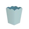 Addison Ross Ltd UK Homeware Scalloped Lacquer Bin β Eau De Nil & Turquoise