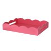 Addison Ross Ltd PINK SCALLOPED EDGE TRAY