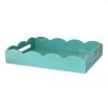 Addison Ross Ltd TURQUOISE SCALLOPED EDGE TRAY