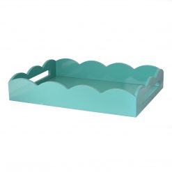 Addison Ross Ltd TURQUOISE SCALLOPED EDGE TRAY