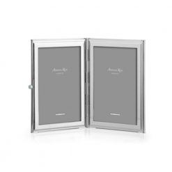 Addison Ross Ltd Frames White & Silver Plate Travel Frame