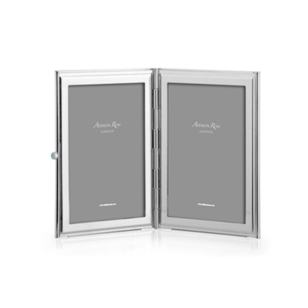 Addison Ross Ltd Frames White & Silver Plate Travel Frame