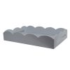 Addison Ross Ltd CHIFFON GRAY SCALLOPED EDGE TRAY Homeware